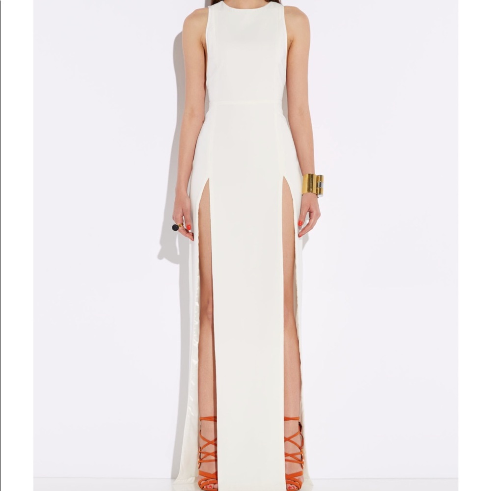 Aqaq Lexi High Split Maxi Dress - Gem